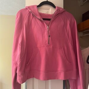 pink lululemon half zip scuba